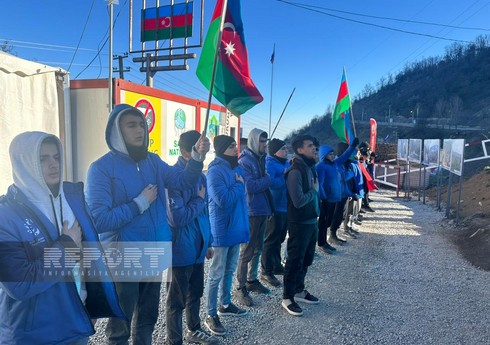 Xankəndi-Laçın yolu: Ekofəalların aksiyası 125 gündür yüksək fəallıqla davam edir