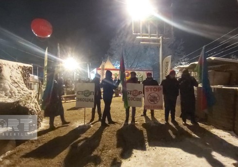 Xankəndi-Laçın yolundakı aksiya davam edir, etirazçıların əhval-ruhiyyəsi çox yüksəkdir