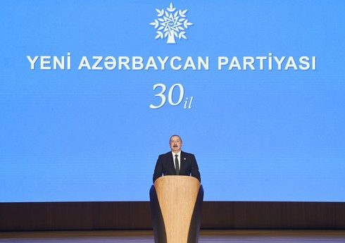 YAP-ın yaradılmasının 30-cu ildönümü münasibətilə tədbir keçirilib, Prezident İlham Əliyev toplantıda çıxış edib - YENİLƏNİB-3