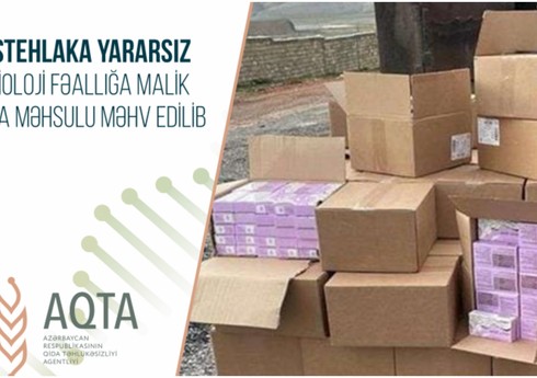 Yararsız bioloji fəallığa malik qida məhsulu məhv edilib
