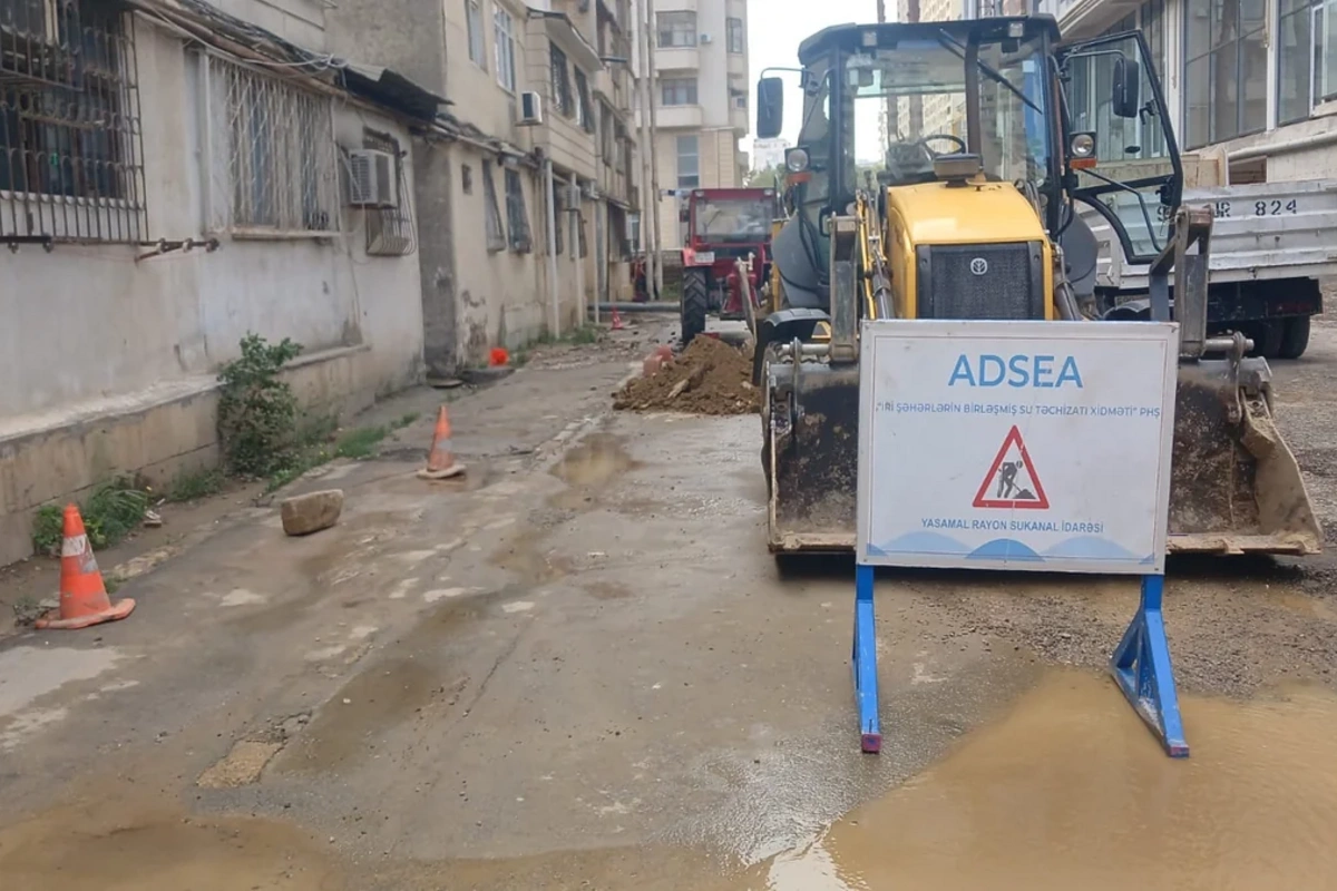 Yasamal rayonunda içməli su xəttində qəza baş verib