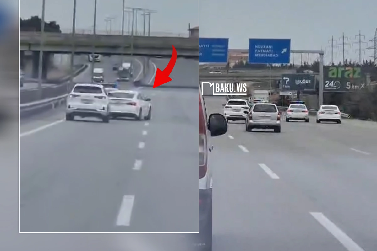 Yol polisi avtoxuliqanlıq edən sürücünü BELƏ SAXLADI - ANBAAN VİDEO