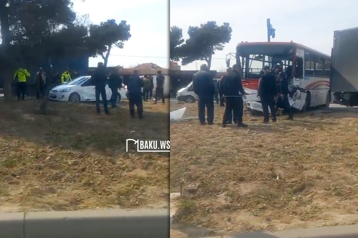 Zabratda sərnişin avtobusu QƏZAYA DÜŞDÜ