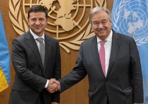 Zelenski BMT baş katibi ilə taxıl sazişini müzakirə edib